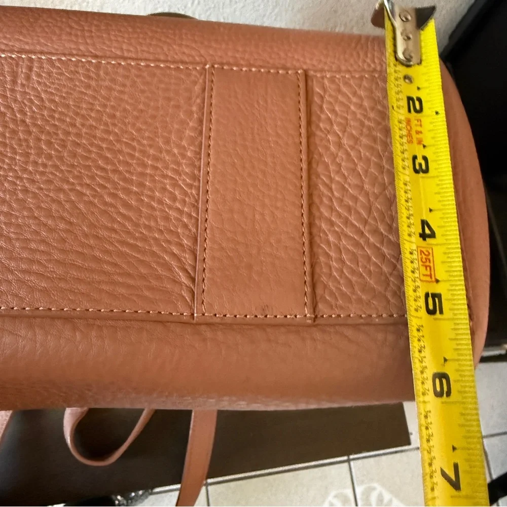 DAGNE DOVER | Large Allyn Tote Leather, Warm Dust